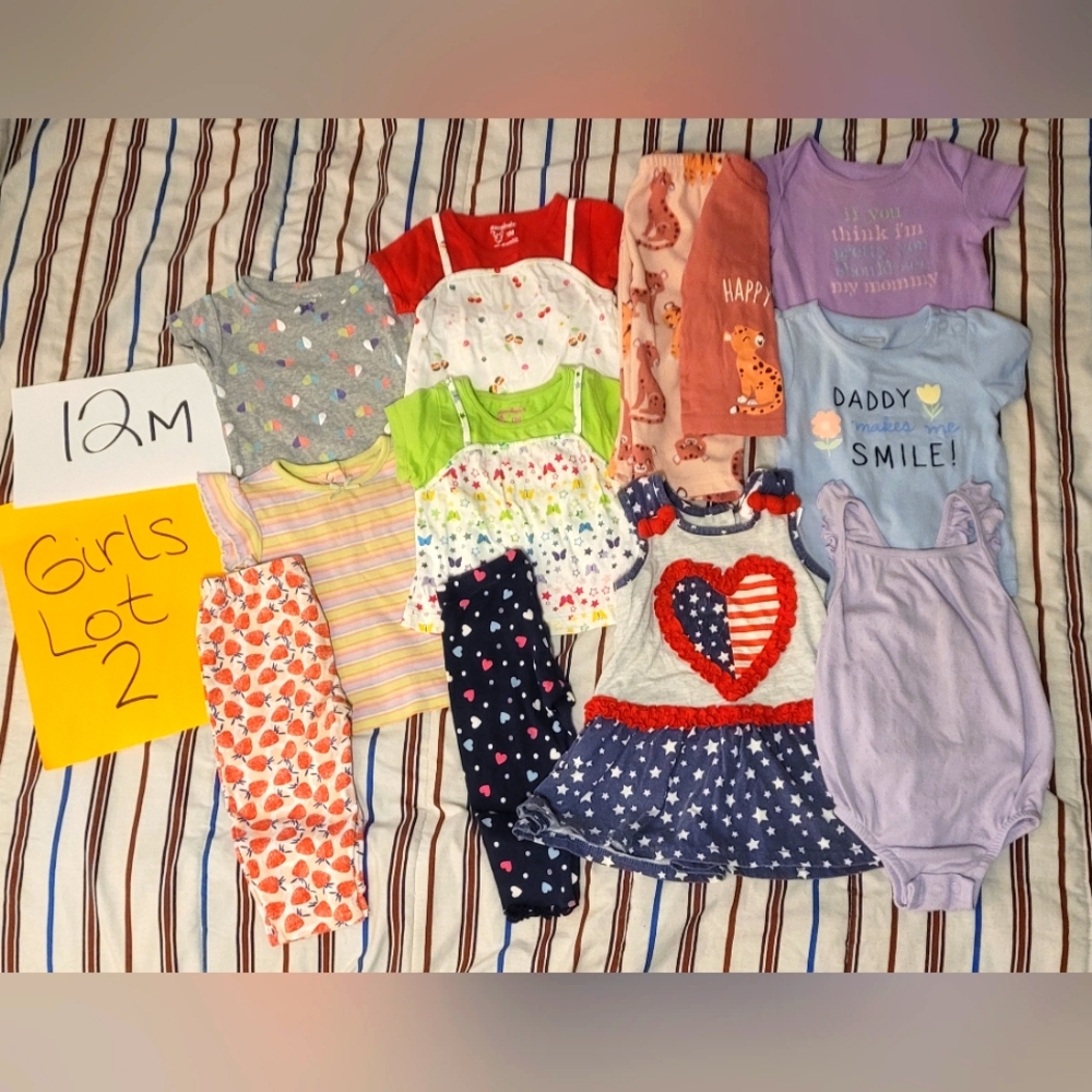 GIRLS 12M Lot 2 / Matching tops / Variety